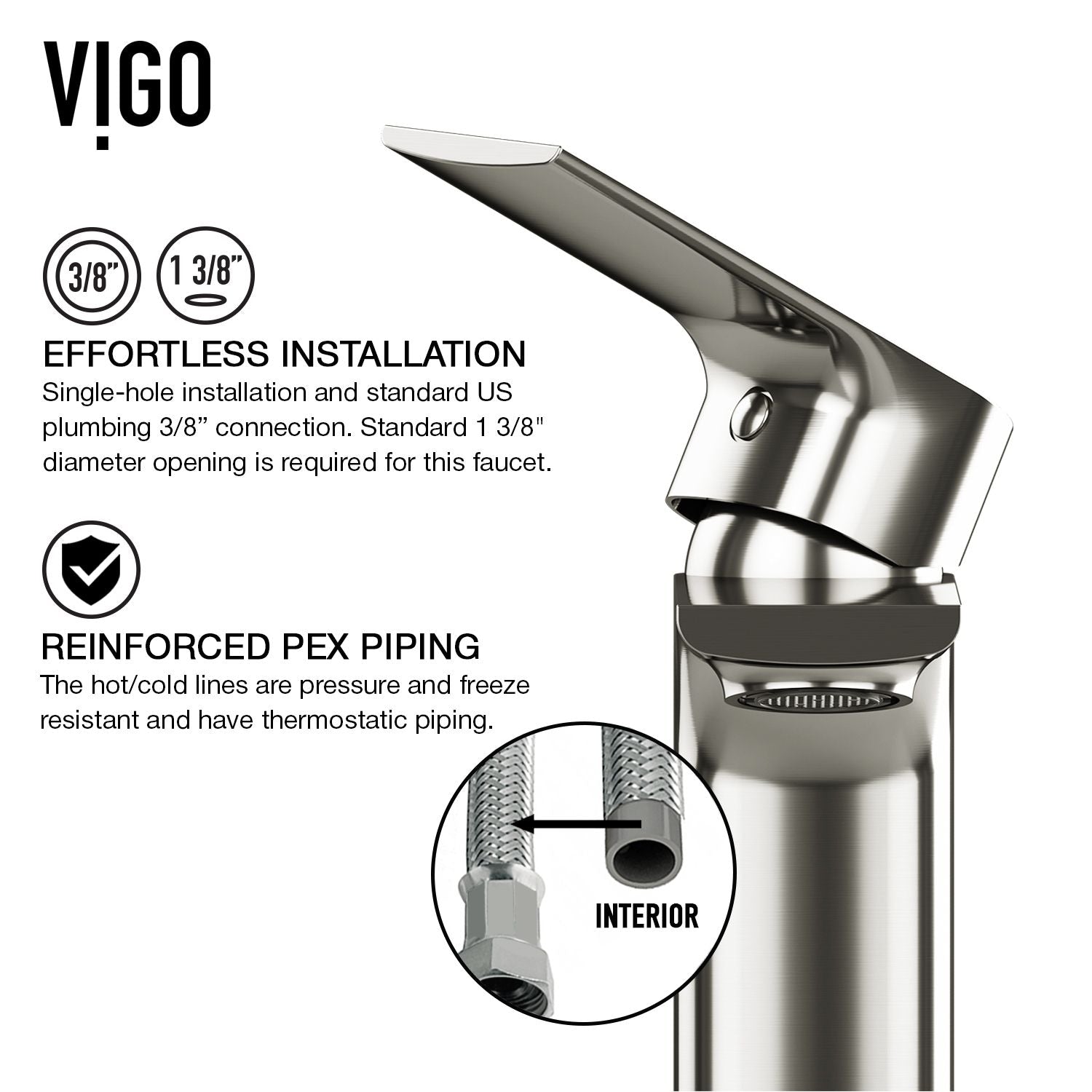 Davidson Single Handle Single Hole Bathroom Sink Faucet, WaterSense Certified, Brushed Nickel X7G8 - product image 8