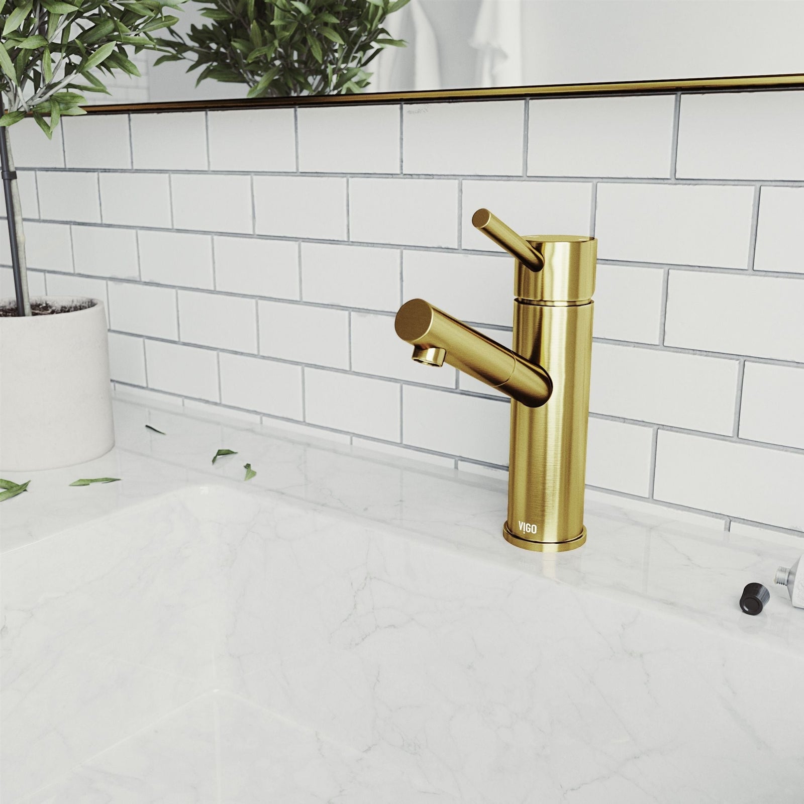 Noma Single Handle Single Hole Bathroom Sink Faucet, WaterSense Certified, Matte Gold E6L7 - product image 8