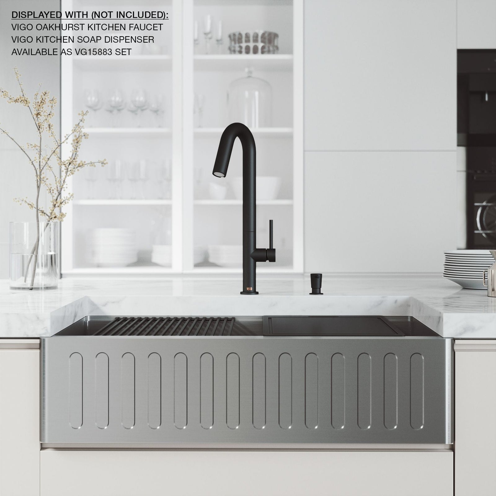 Oxford Single Farmhouse Kitchen Sink, 36-in x 21-in J1X2 - product image 8