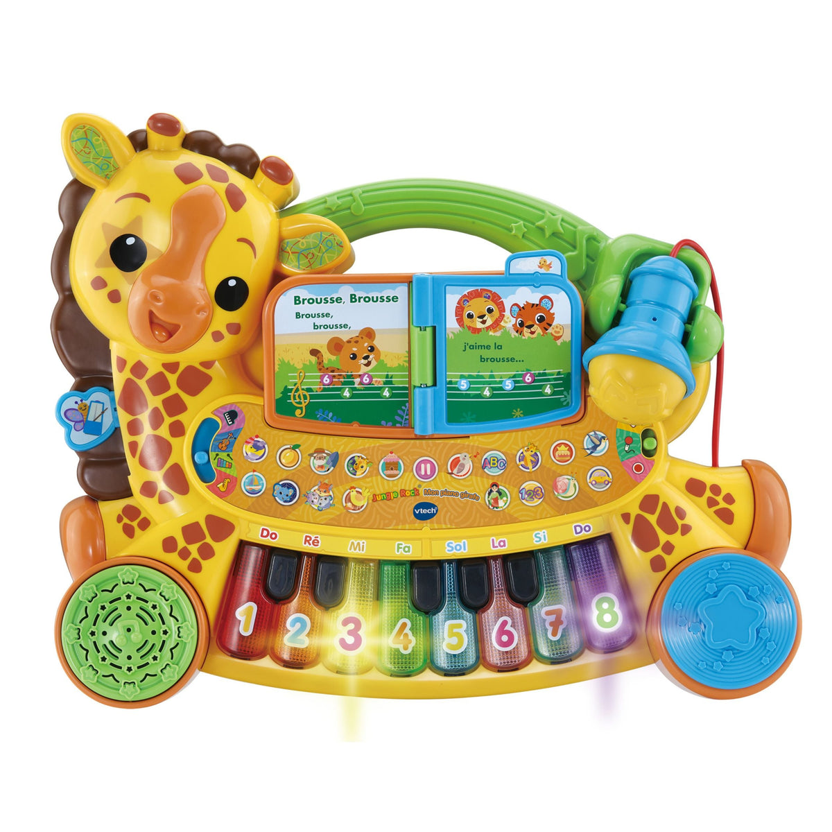 Zoo Jamz Giraffe Piano (French Version), Battery Operated, Microphone included G6A3 - product image 1
