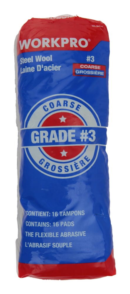 Steel Wool Pads, Surface Cleaning, Paint Removal & Restoration, Coarse Grade 3, 16-pk F7F7 - product image 1