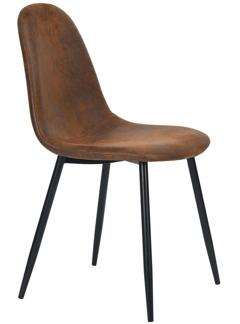 39F Charlton Suede Dining Chair, Brown Y2R2