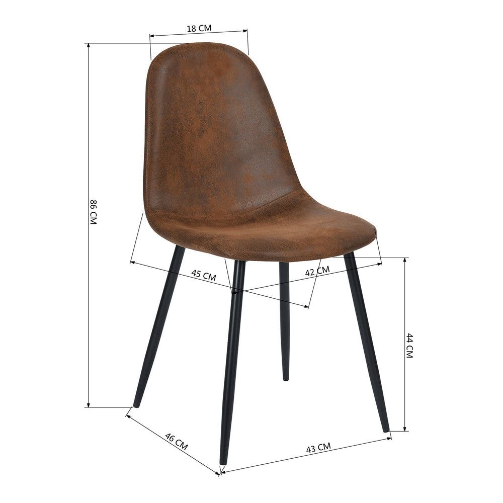 39F Charlton Suede Dining Chair, Brown Y2R2 - product image 8