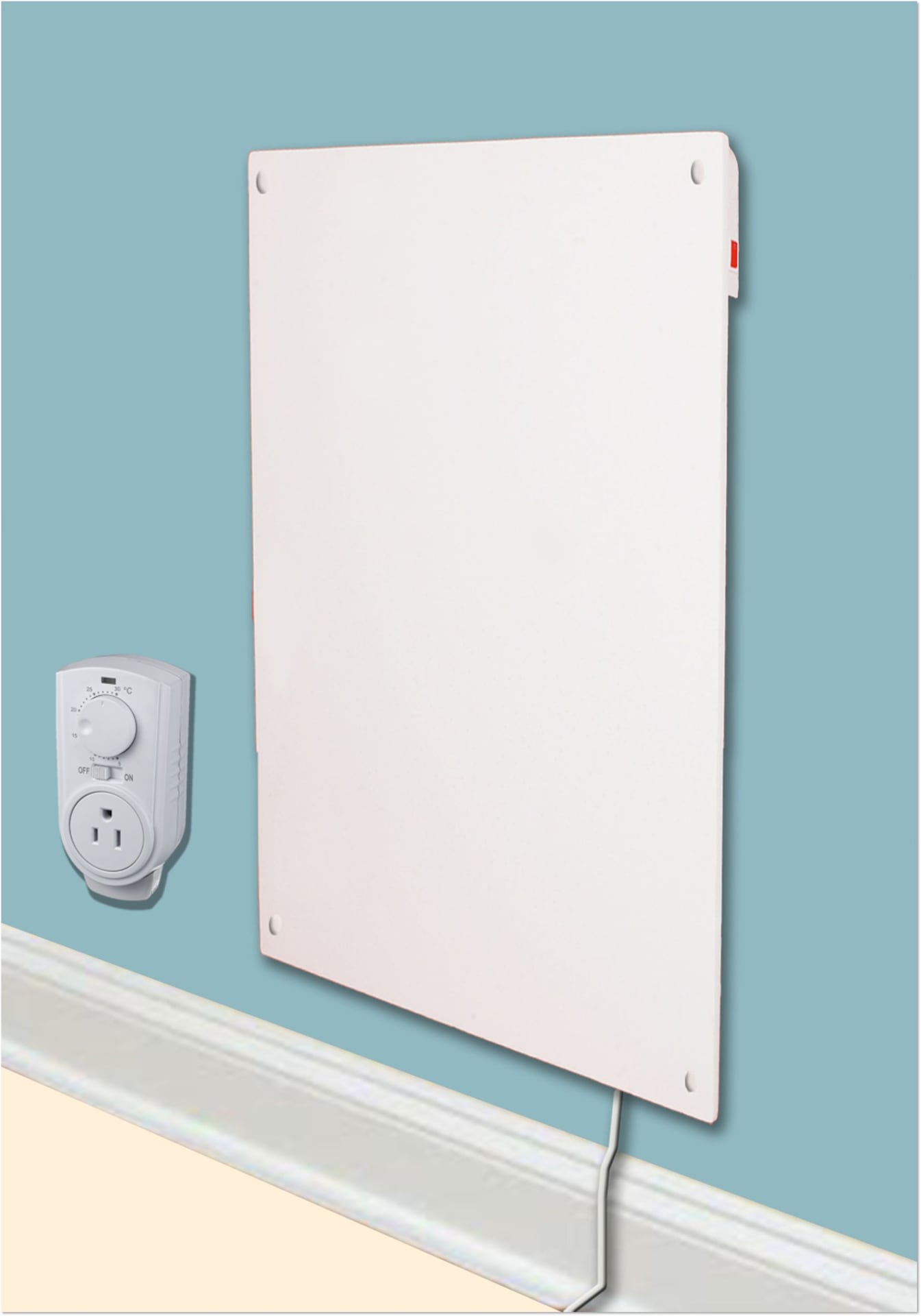 Heater Electric Heater with Plug-in Thermostat, 600W, White V0F1 - product image 6