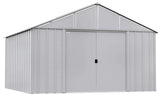 Classic 12x12-ft Flute Grey Steel Storage Shed I6K7 - product image 1