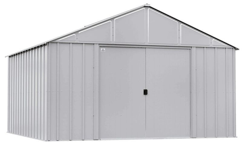 Classic 12x12-ft Flute Grey Steel Storage Shed I6K7