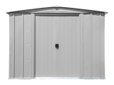 Classic 8x6-ft Flute Grey Galvanized Steel Storage Shed with Pitched Roof Y2I4 - product image 1