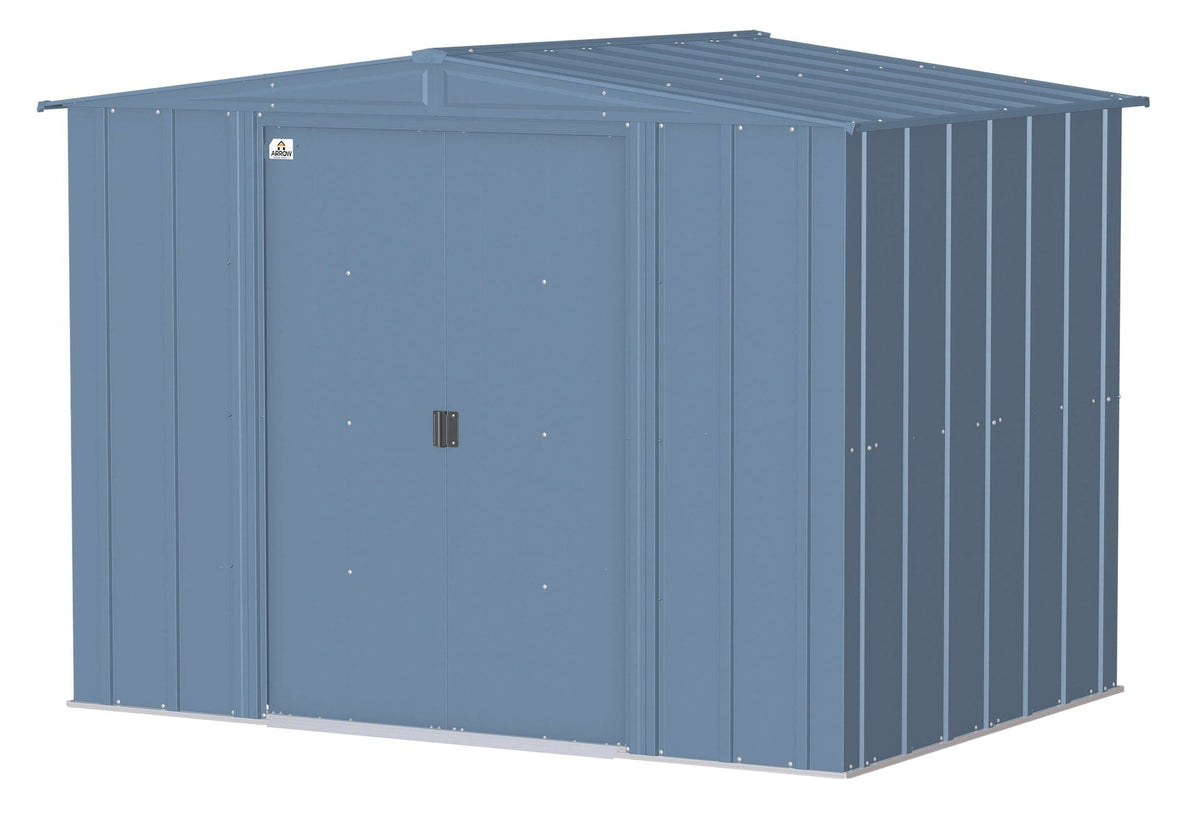 Classic Galvanized Steel Storage Shed, Blue Grey, 8-ft x 6-ft T1P4 - product image 1