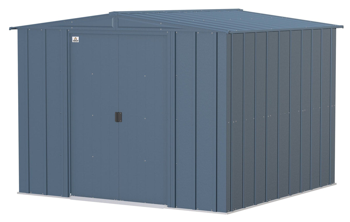Classic Galvanized Steel Storage Shed, Blue Grey, 8-ft x 8-ft D6G9 - product image 1