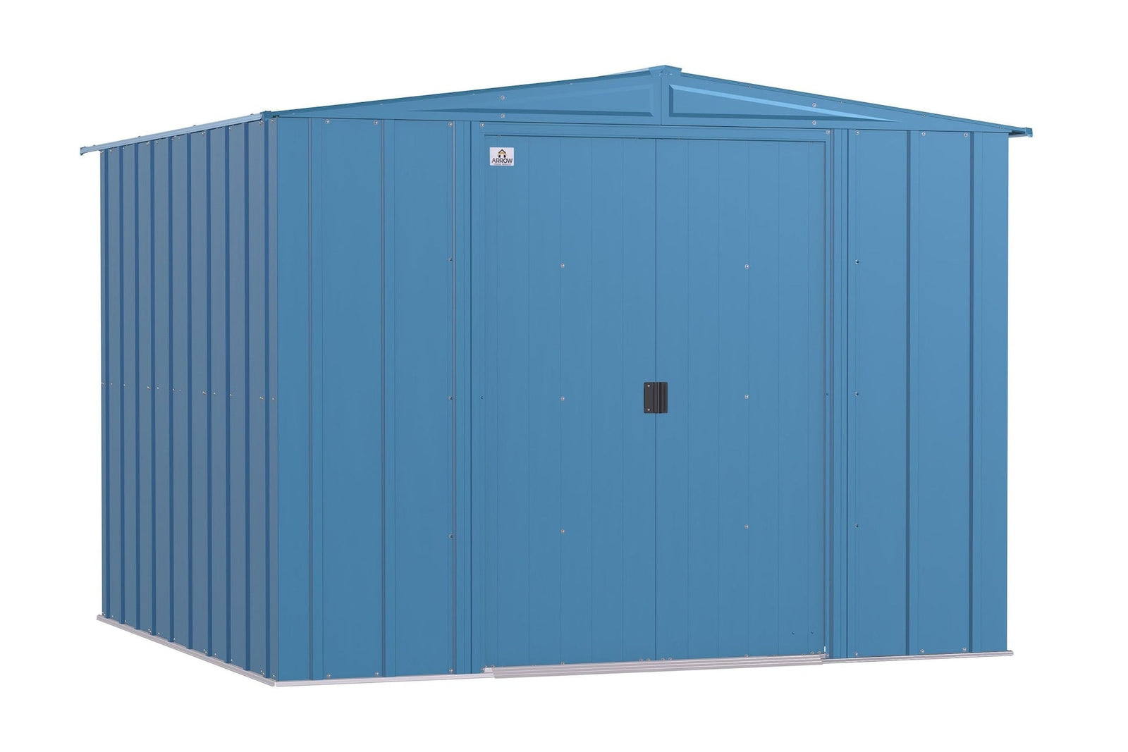 Classic Galvanized Steel Storage Shed, Blue Grey, 8-ft x 8-ft D6G9 - product image 2