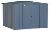 Classic Galvanized Steel Storage Shed, Blue Grey, 8-ft x 8-ft D6G9 - product image 3