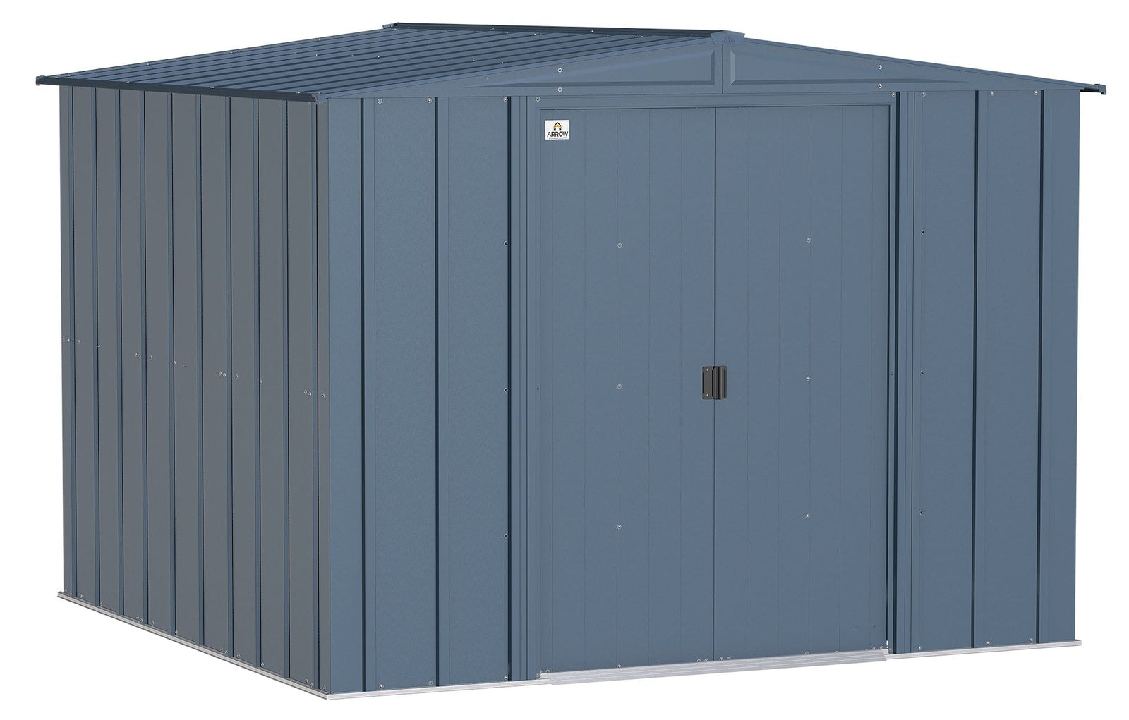 Classic Galvanized Steel Storage Shed, Blue Grey, 8-ft x 8-ft D6G9 - product image 3