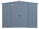 Classic Galvanized Steel Storage Shed, Blue Grey, 8-ft x 8-ft D6G9 - product image 4