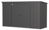 Classic Galvanized Steel Storage Shed, Charcoal, 10-ft x 4-ft G6A5 - product image 1