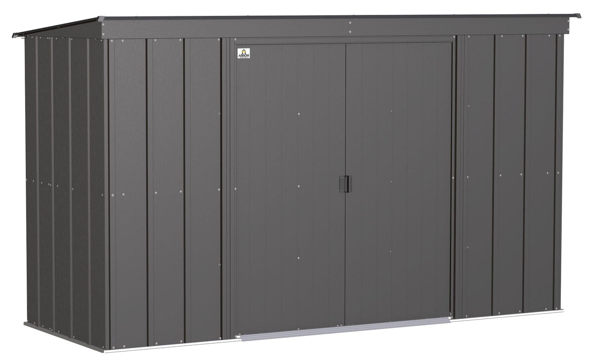 Classic Galvanized Steel Storage Shed, Charcoal, 10-ft x 4-ft G6A5 - product image 2