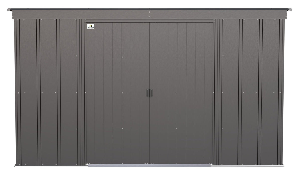 Classic Galvanized Steel Storage Shed, Charcoal, 10-ft x 4-ft G6A5 - product image 3