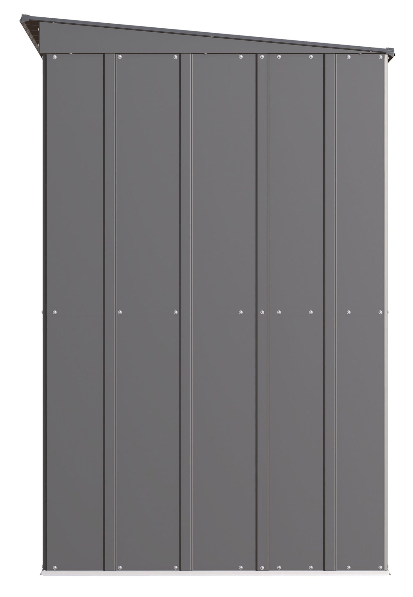 Classic Galvanized Steel Storage Shed, Charcoal, 10-ft x 4-ft G6A5 - product image 4