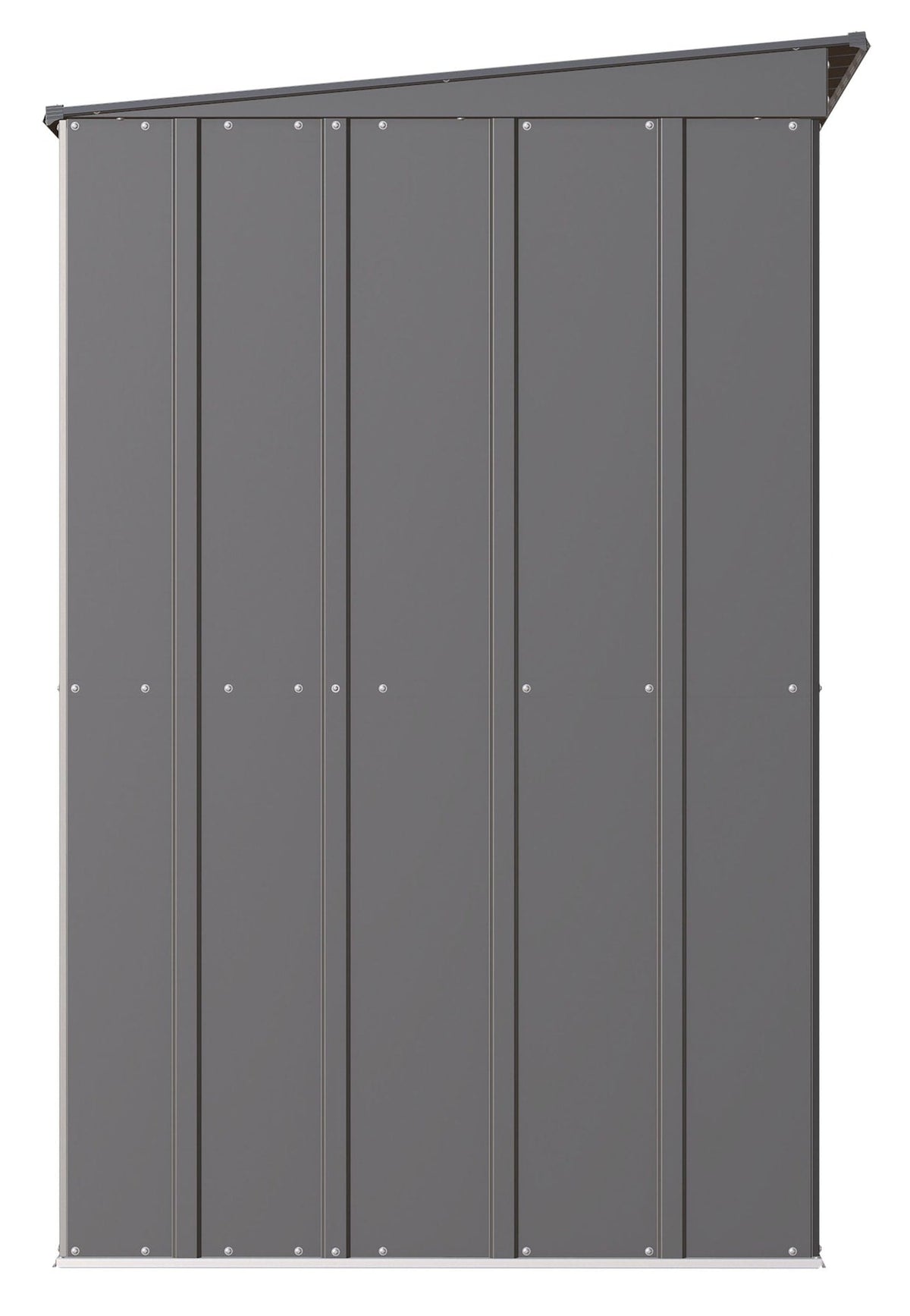 Classic Galvanized Steel Storage Shed, Charcoal, 10-ft x 4-ft G6A5 - product image 6