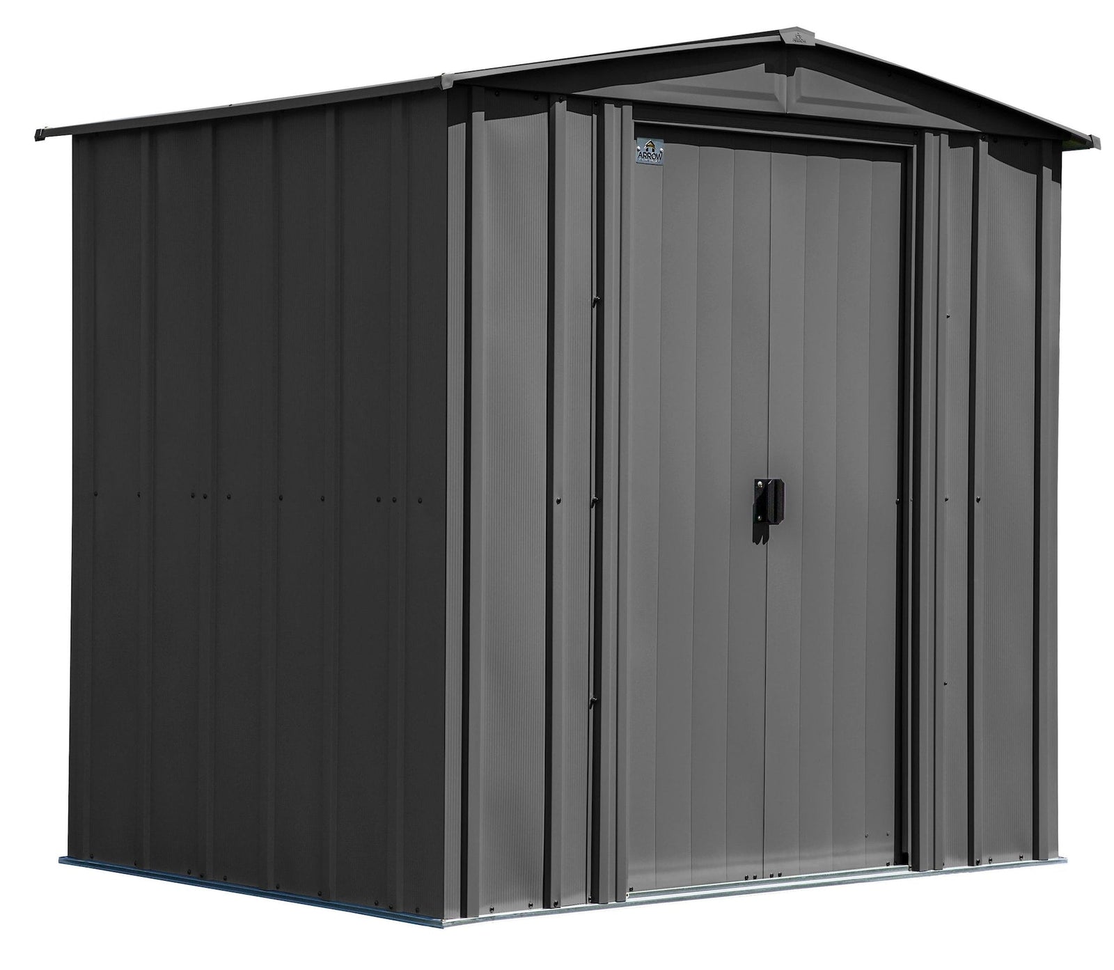 Classic Galvanized Steel Storage Shed, Charcoal, 6-ft x 5-ft L2A5 - product image 1
