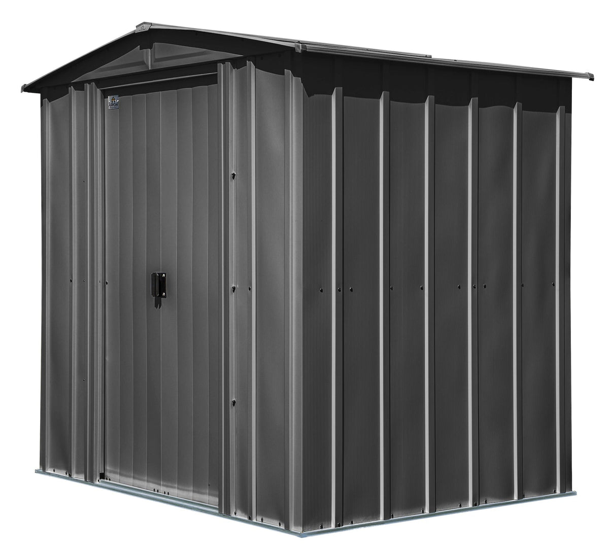 Classic Galvanized Steel Storage Shed, Charcoal, 6-ft x 5-ft Q9Y0 - product image 2