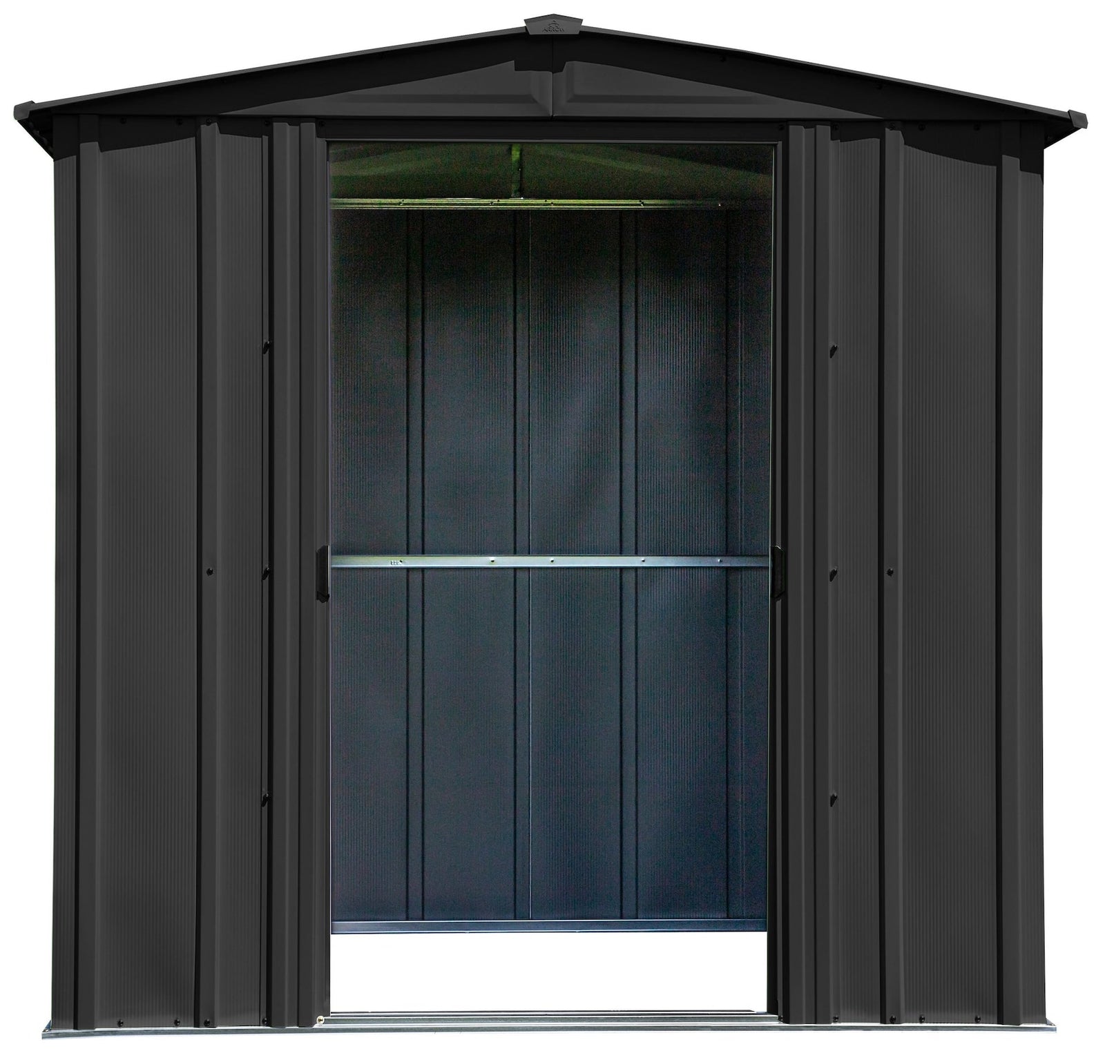 Classic Galvanized Steel Storage Shed, Charcoal, 6-ft x 5-ft Q9Y0 - product image 4