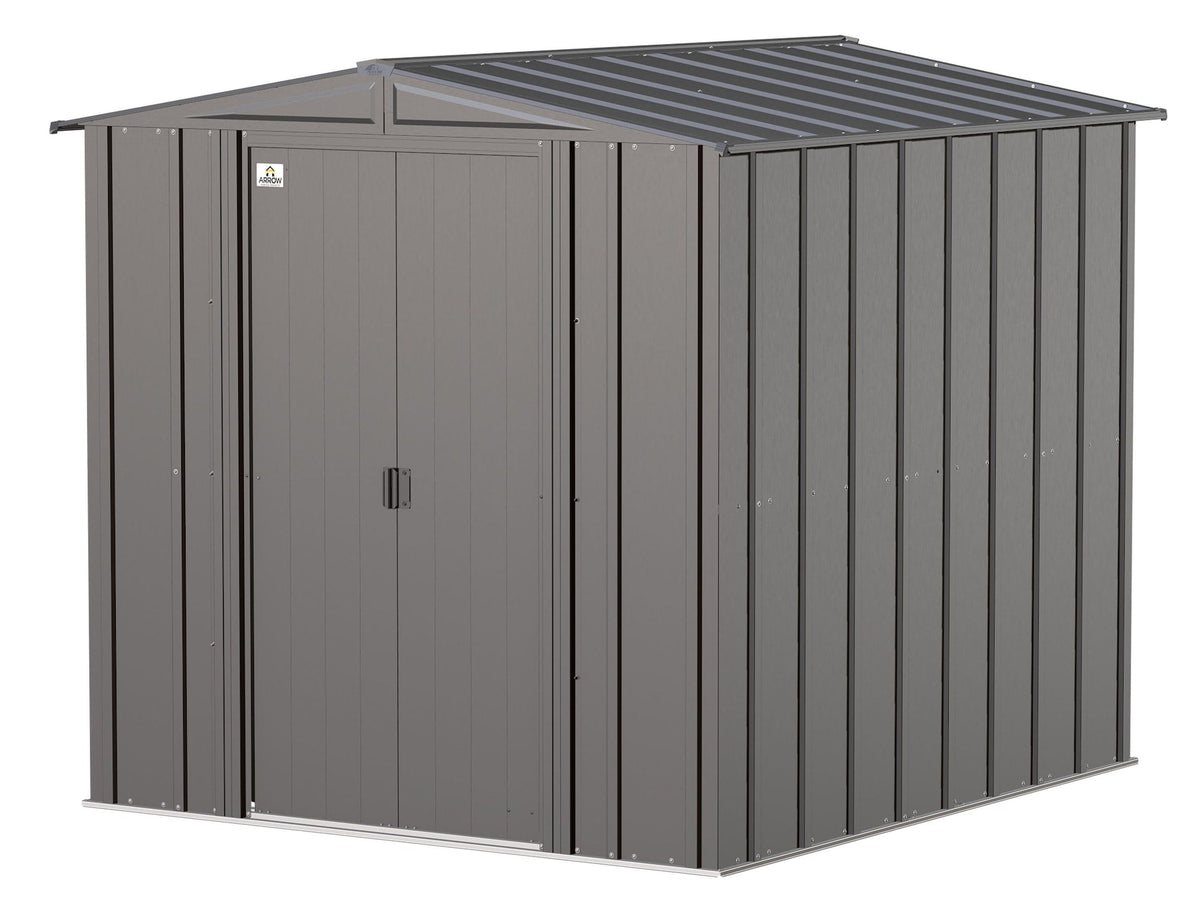 Classic Galvanized Steel Storage Shed, Charcoal, 6-ft x 7-ft A9T7 - product image 1