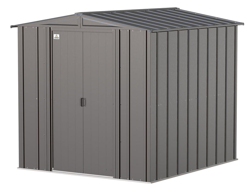 Classic Galvanized Steel Storage Shed, Charcoal, 6-ft x 7-ft K8S1