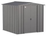 Classic Galvanized Steel Storage Shed, Charcoal, 6-ft x 7-ft A9T7 - product image 2