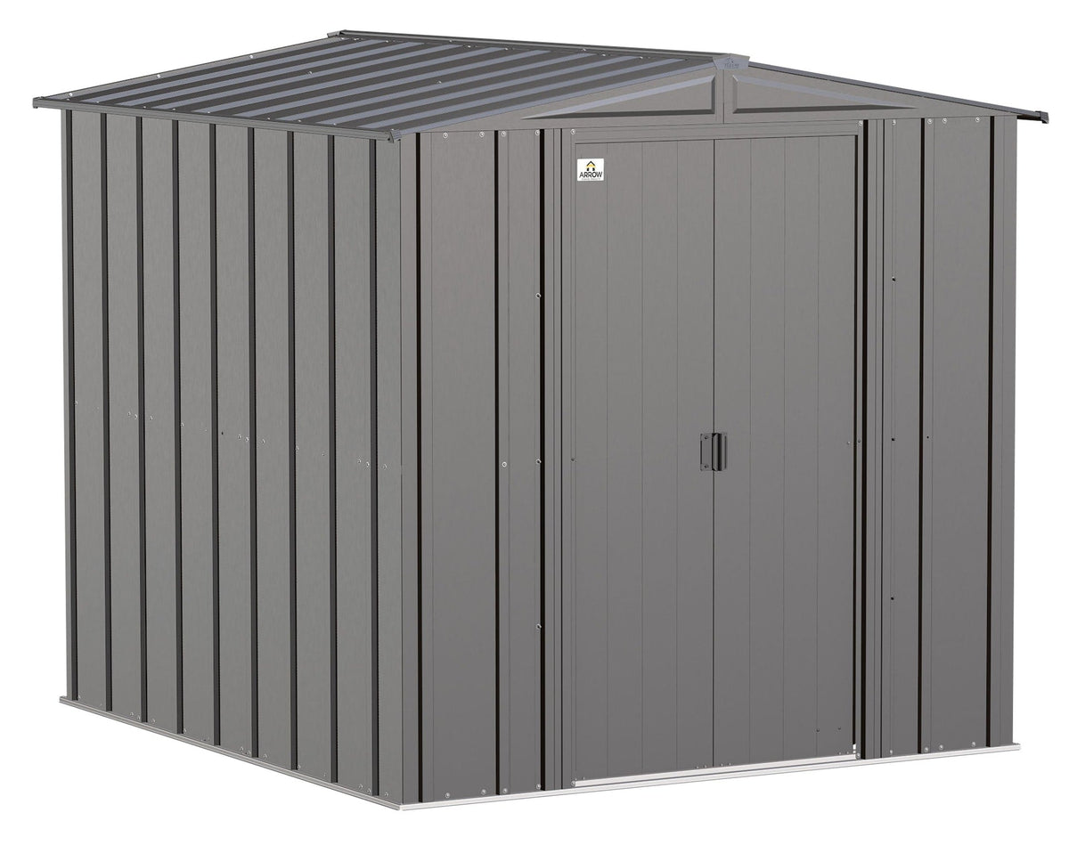 Classic Galvanized Steel Storage Shed, Charcoal, 6-ft x 7-ft A9T7 - product image 2