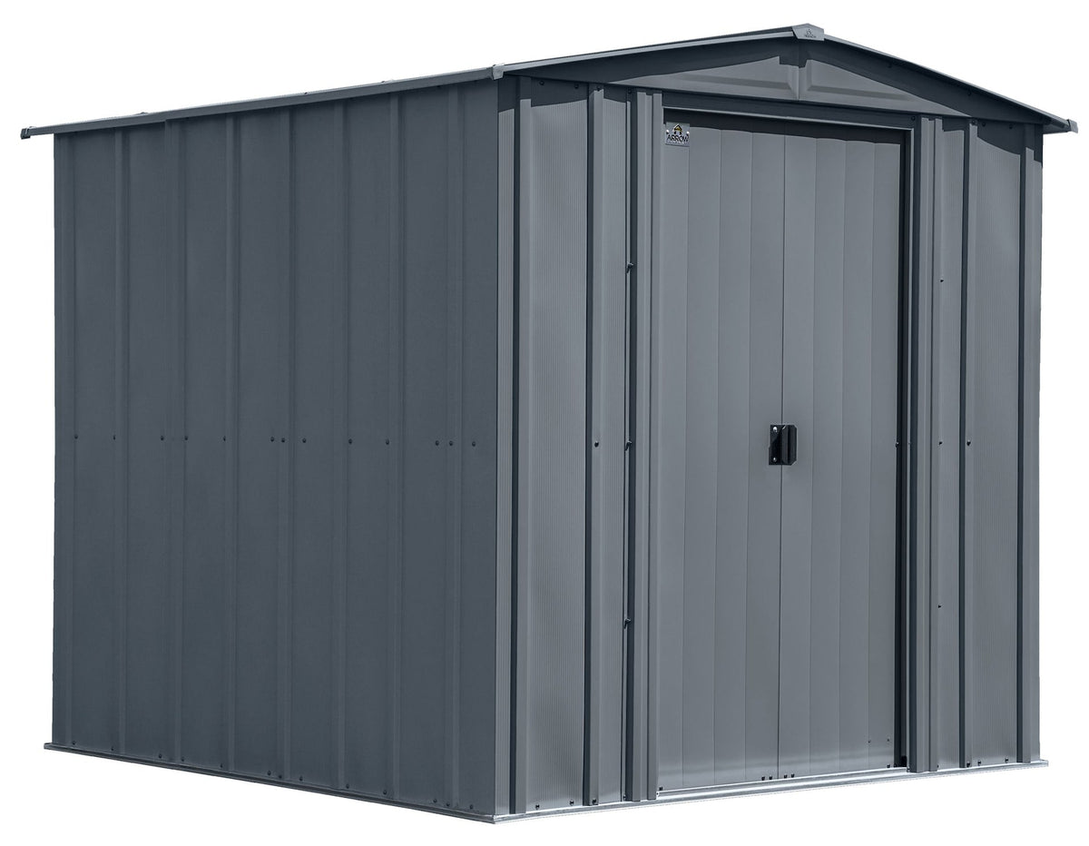 Classic Galvanized Steel Storage Shed, Charcoal, 6-ft x 7-ft A9T7 - product image 3