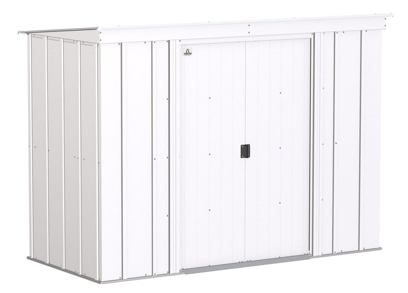 Classic Galvanized Steel Storage Shed, Flute Grey, 8-ft x 4-ft G0S7