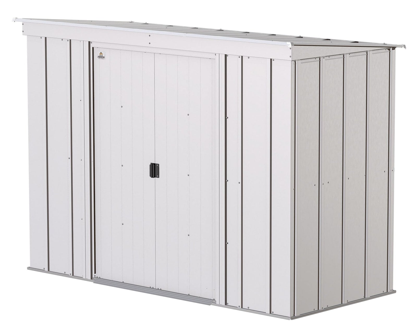 Classic Galvanized Steel Storage Shed, Flute Grey, 8-ft x 4-ft G0S7 - product image 2