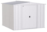 Classic Galvanized Steel Storage Shed, Flute Grey, 8-ft x 8-ft Y9I7 - product image 1