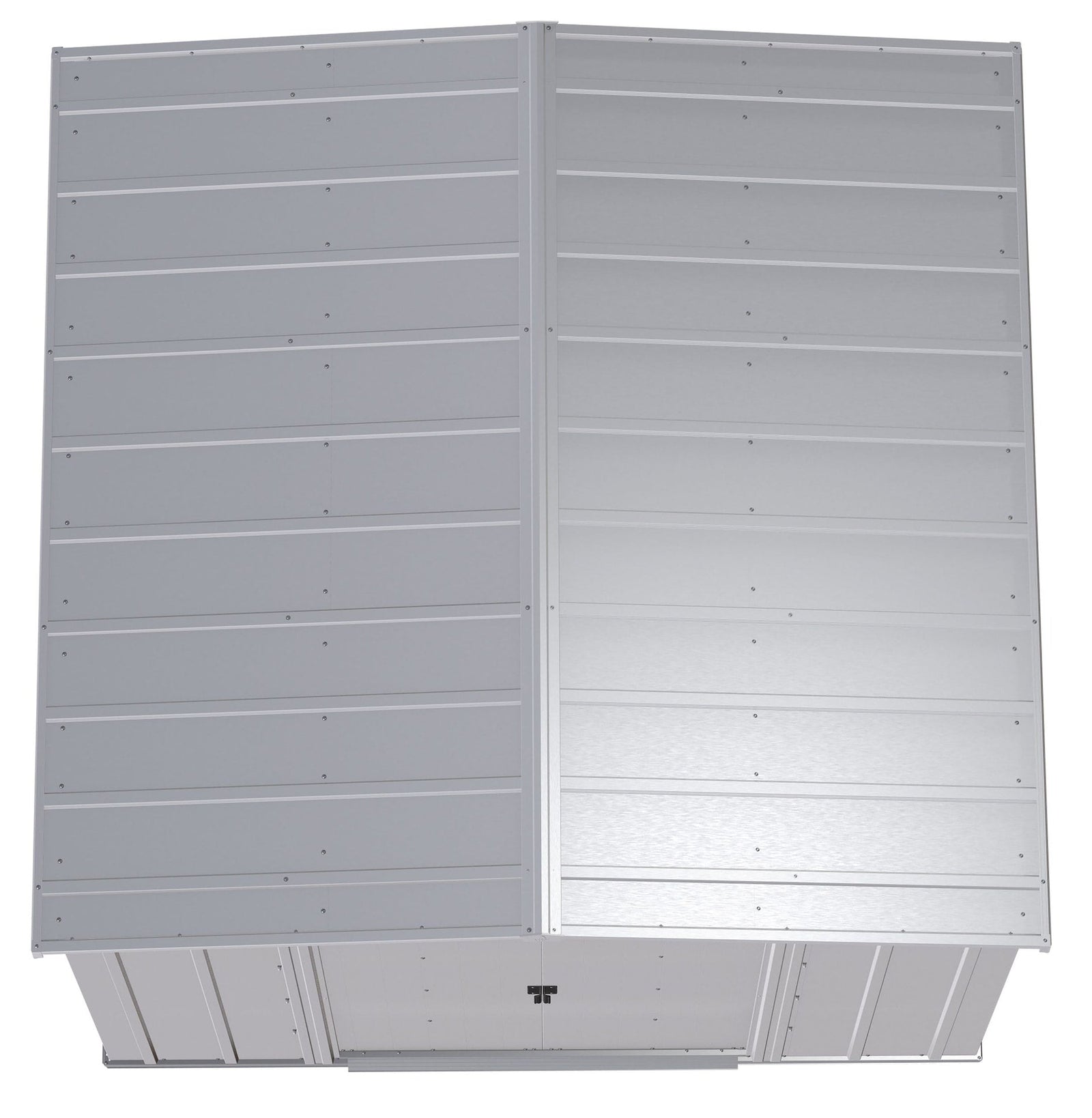 Classic Galvanized Steel Storage Shed, Flute Grey, 8-ft x 8-ft Y9I7 - product image 4