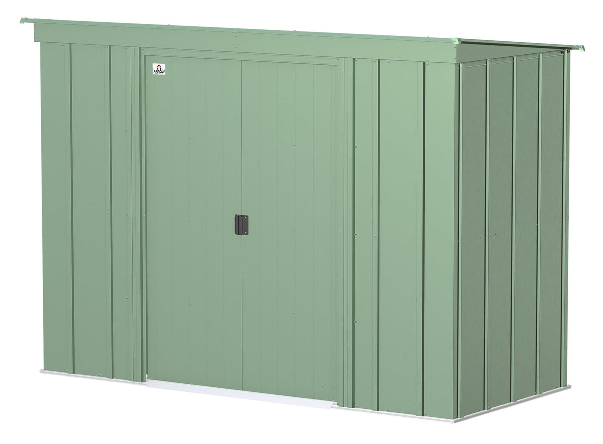 Classic Galvanized Steel Storage Shed, Sage Green, 8-ft x 4-ft R1Q5 - product image 2