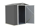 EZEE Galvanized Steel Storage Shed with Low Gable Roof, Charcoal/Cream, 6-ft x 5-ft O5Y7 - product image 4