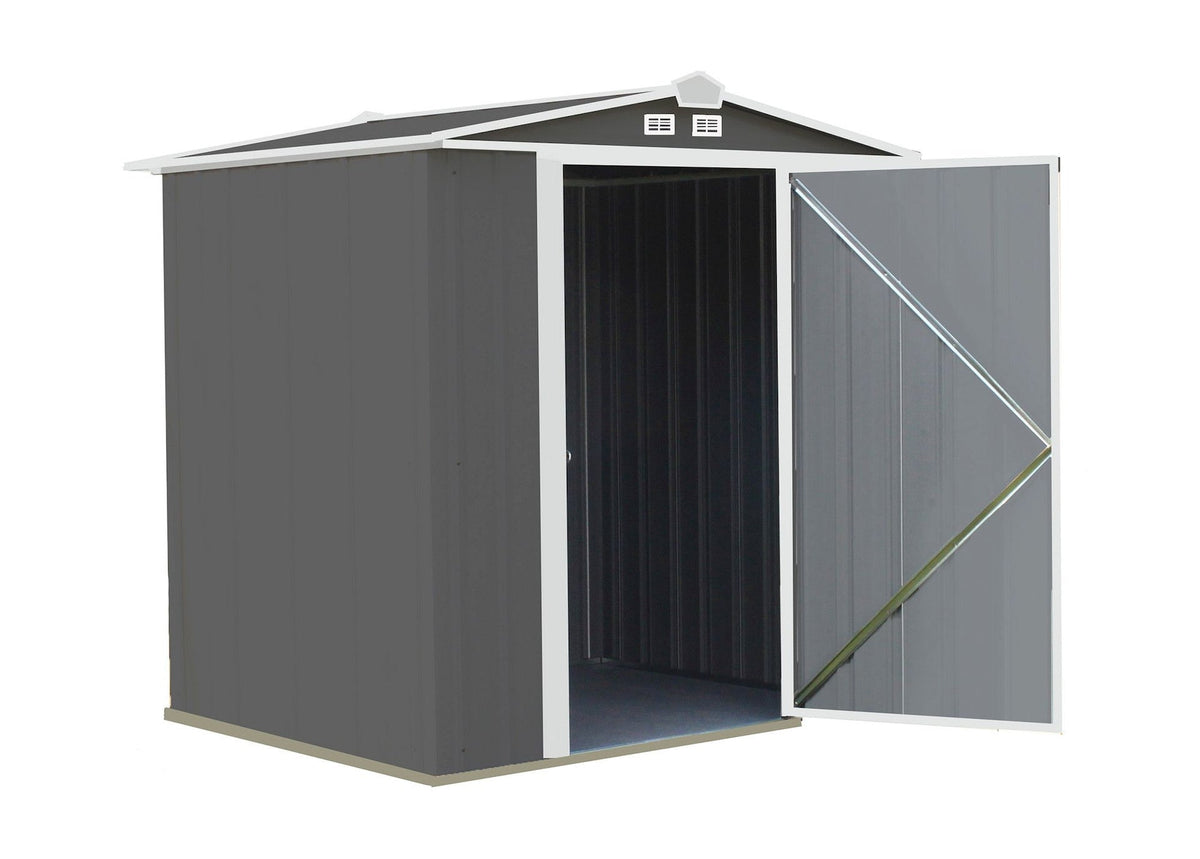 EZEE Galvanized Steel Storage Shed with Low Gable Roof, Charcoal/Cream, 6-ft x 5-ft O5Y7 - product image 4