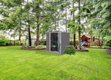 EZEE Galvanized Steel Storage Shed with Low Gable Roof, Charcoal/Cream, 6-ft x 5-ft O5Y7 - product image 5