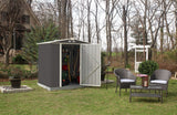 EZEE Galvanized Steel Storage Shed with Low Gable Roof, Charcoal/Cream, 6-ft x 5-ft O5Y7 - product image 7