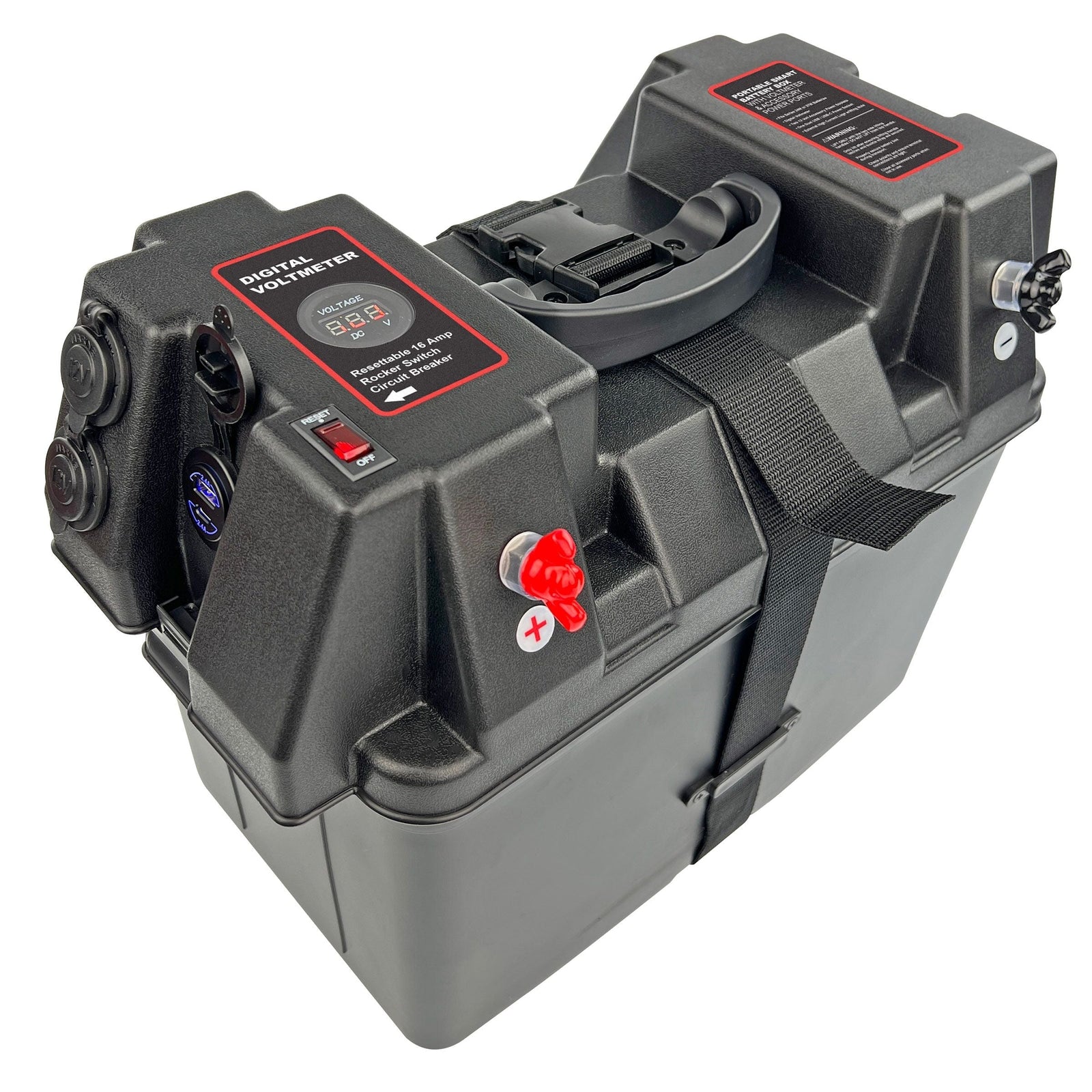 Battery Box Power Station with Charge Indicator, Black U3O5 - product image 1