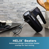 Helix Hand Mixer, Premium Performance 5 Speed Hand Mixer, Includes 5 Attachments and Case, Black B5H9 - product image 6