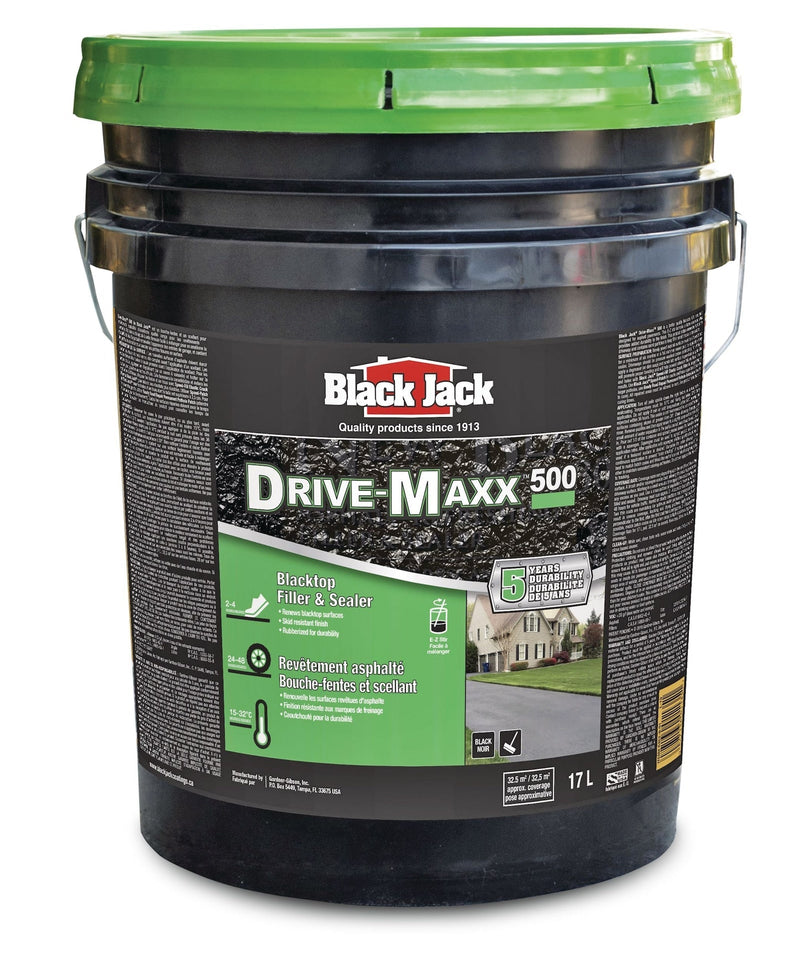 Black Jack Drive-Maxx 500 5-Year Asphalt Driveway Filler & Sealer, 32.5 sq. m Coverage, 17-L K0T5