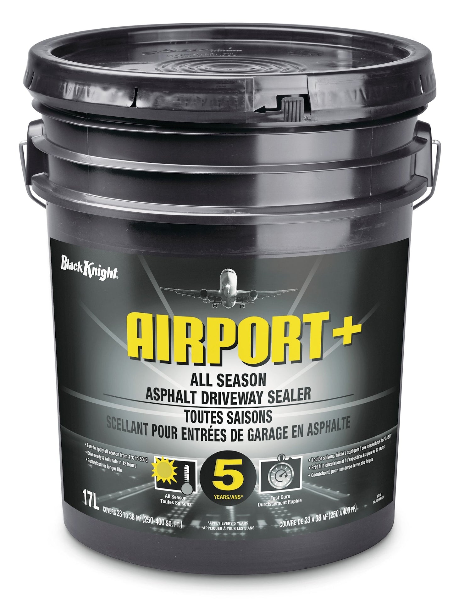Black Knight Airport+ All-Season Driveway Asphalt Sealer, 250-400 sq. ft Coverage, 17-L A8I4 - product image 1