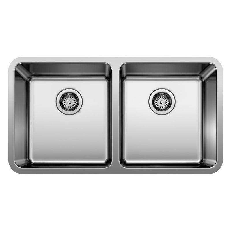 Formera 33-in 50/50 Double Bowl Undermount Stainless Steel Kitchen Sink S1Z2