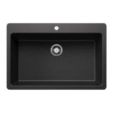 Liven SILGRANIT 33-in Super Single Dual Mount Kitchen Sink, Anthracite Z2F4 - product image 1