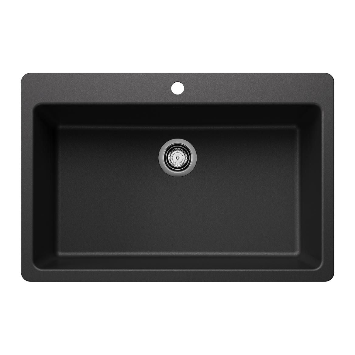 Liven SILGRANIT 33-in Super Single Dual Mount Kitchen Sink, Anthracite Z2F4 - product image 1