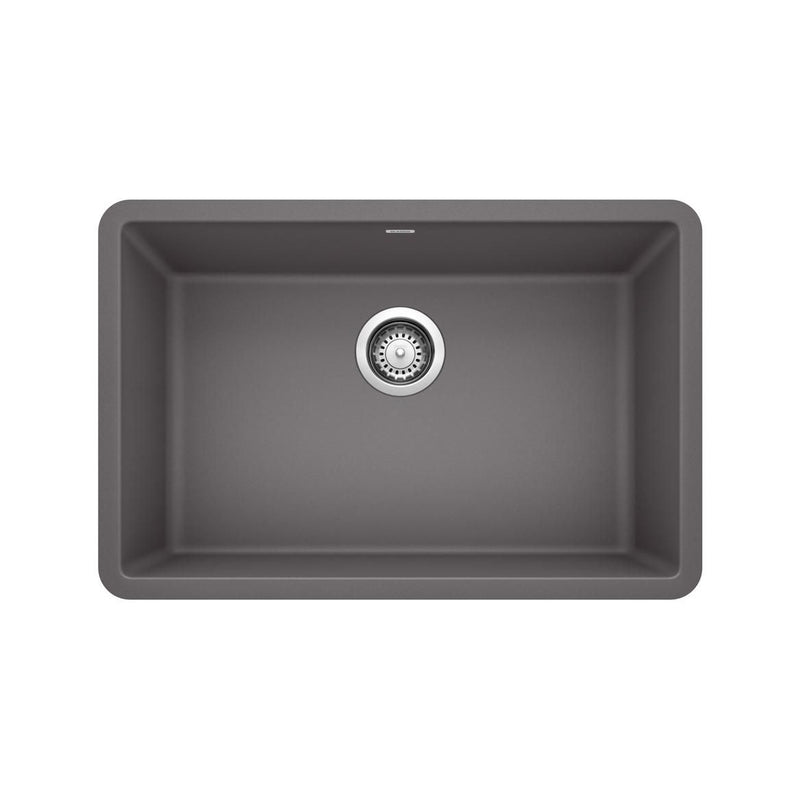 Precis SILGRANIT 27-in Single Bowl Undermount Kitchen Sink, Cinder Q1T4