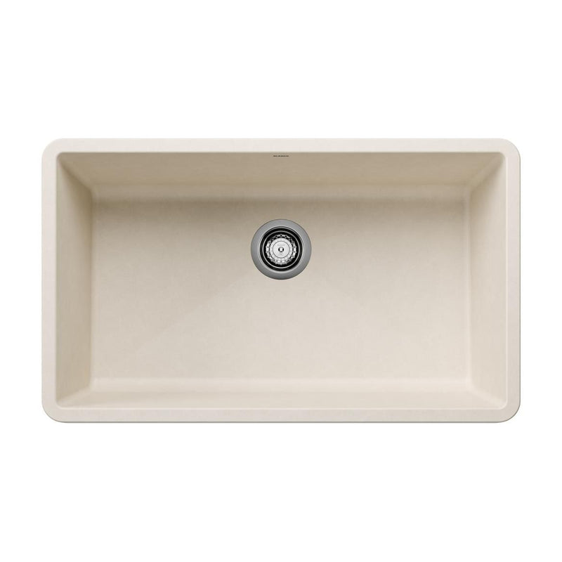 Precis SILGRANIT 32-in Super Single Undermount Kitchen Sink, Soft White N7F6