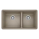 Precis SILGRANIT 33-in 60/40 Double Bowl Undermount Kitchen Sink, Truffle Z4Y5 - product image 1