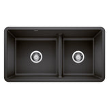 Precis SILGRANIT 33-in 60/40 Reversible Double Bowl Undermount Kitchen Sink with Low Divide, Anthracite E6B6 - product image 1